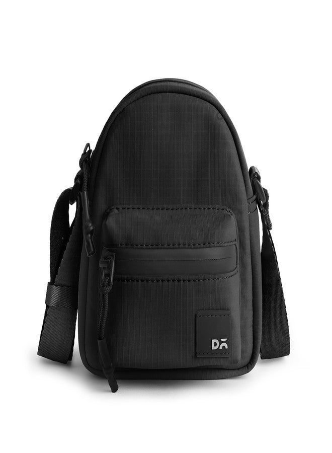DailyObjects DOT Sling Bag for Men and Women |Adjustable Shoulder Strap|Lightweight|Water Resistant|Recycled Nylon Sling Bag|Organisational Pocket| For Daily Use/Travel (Black) - Image 1